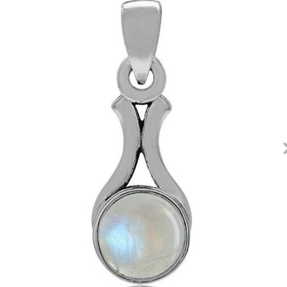 Silver .925 Moonstone Pendant - Picture 2 of 7